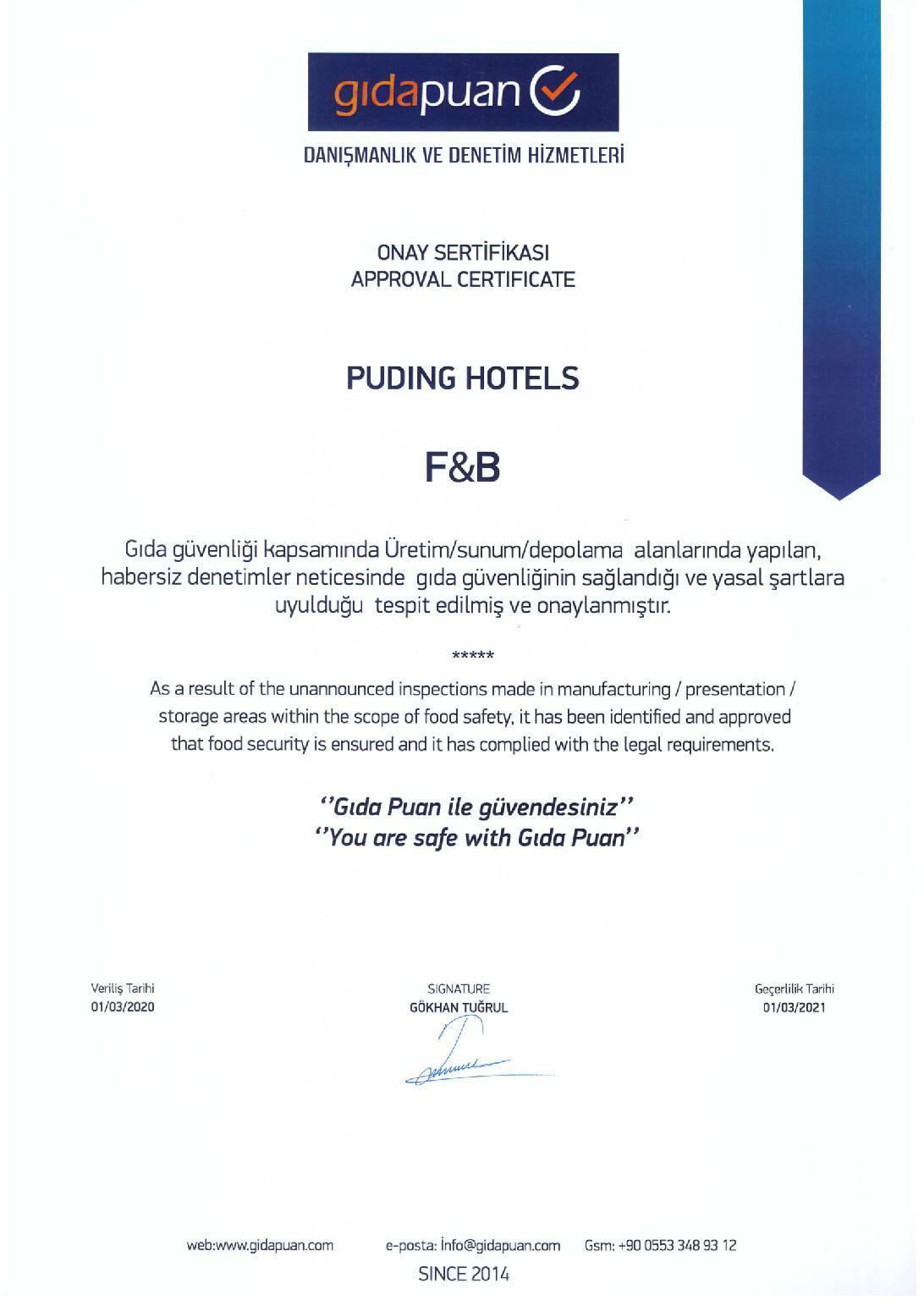 Otel Puding Marina Antalya